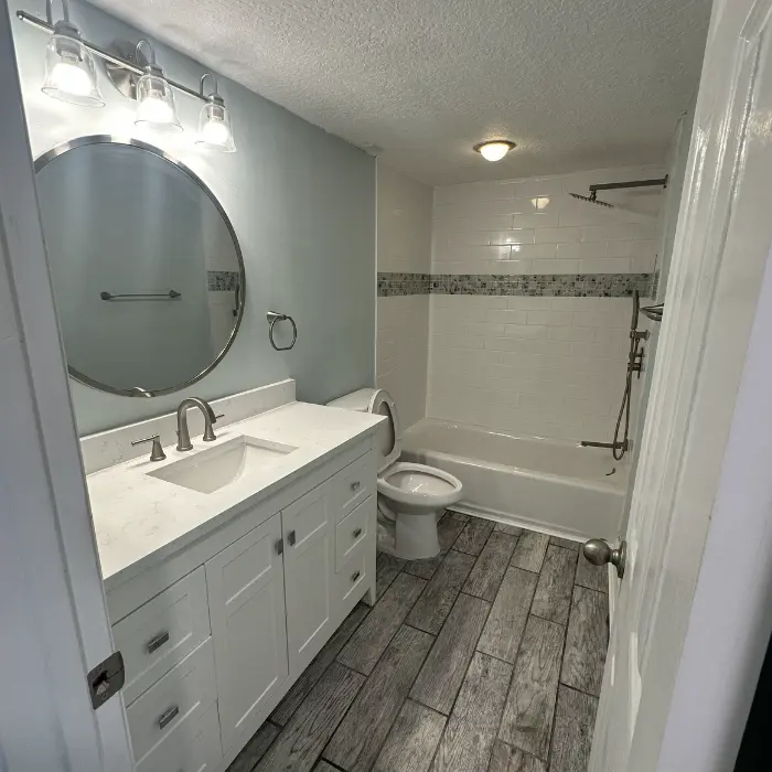 Renovated bathroom after reparation